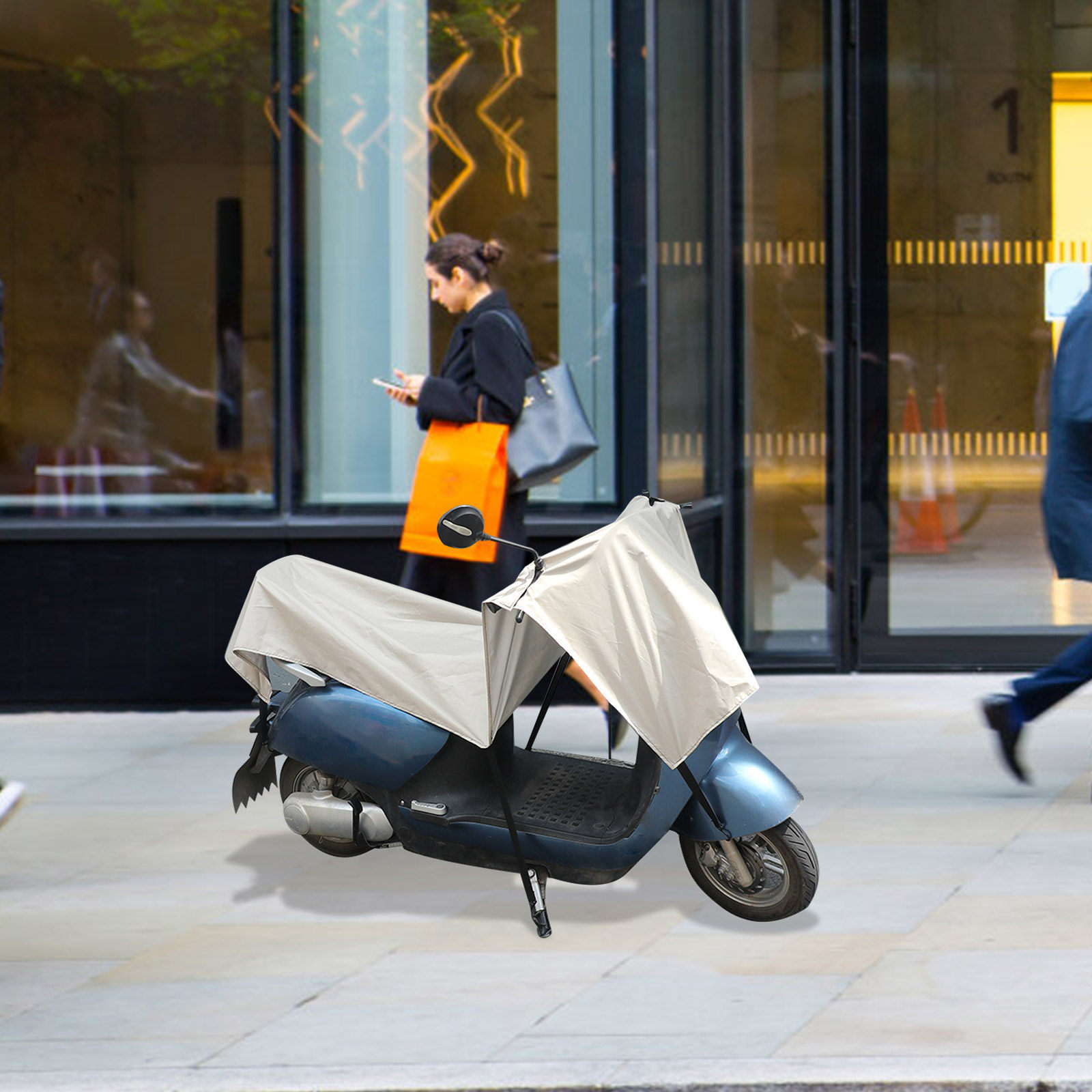 Electric Scooter Rain Cover - Extra große wasserdichte Rollerabdeckung für Mobilitätsroller,