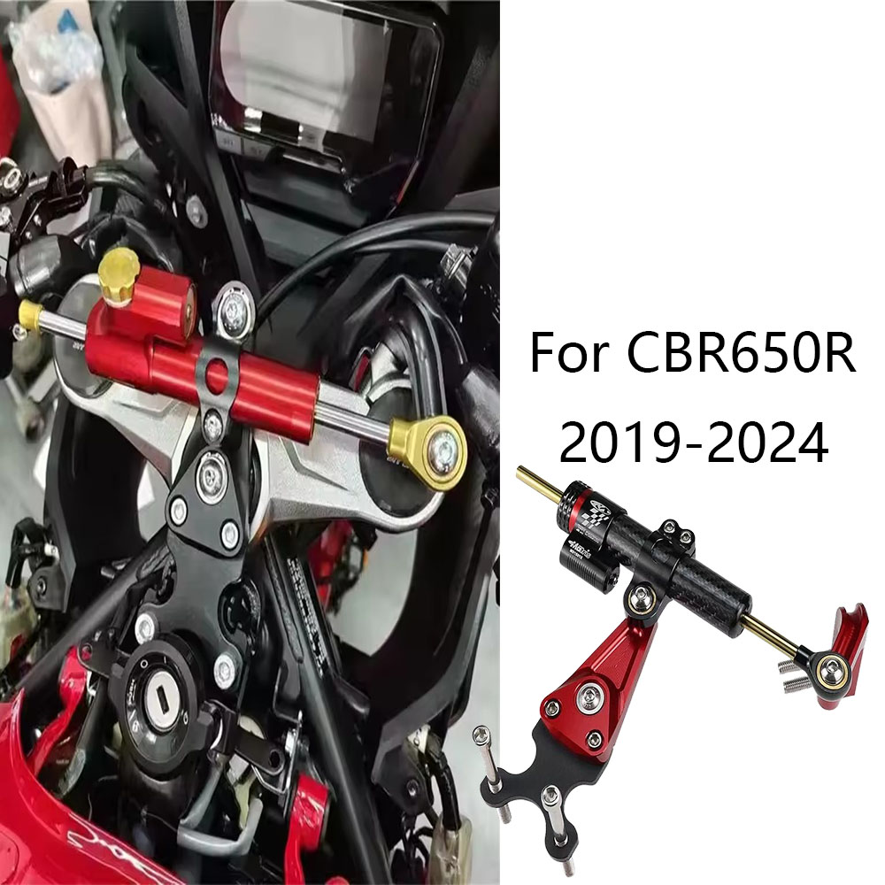 Steering Damper Stabilizer Kit Cnc - (2019-2024) Motorrad-Lenkungsdämpfer-Kit für CBR650R CBR 650R