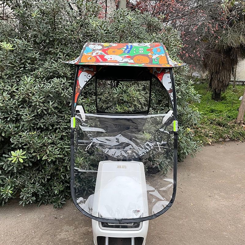 Electric Scooter Rain Cover - Neuer Elektroroller Regen-Sonnenschutzdach Wasserdichter Sonnenschutz für