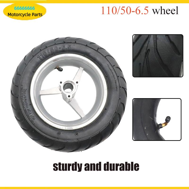 Scooter Tire - Hochwertige Materialien, 110/50-6.5, Hinterradreifen mit Leichtmetallfelge