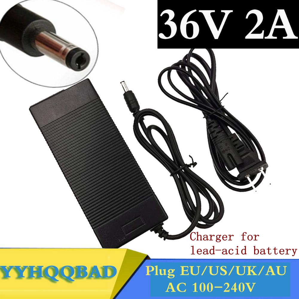 Electric Scooter Charger - 36V 2A Blei-Säure-Batterieladegerät für Elektroroller, E-Bike,