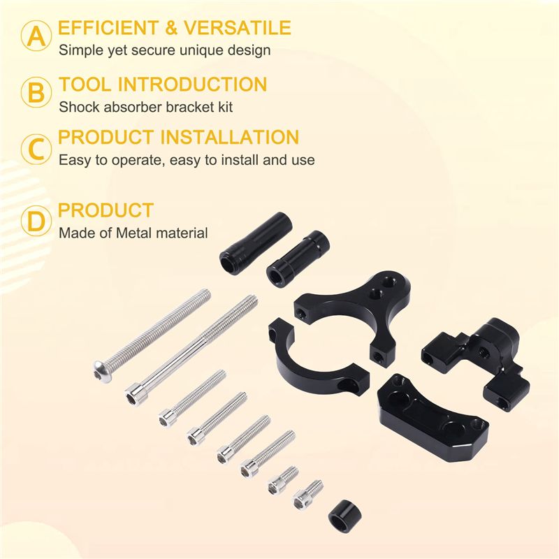 DHBH CNC Motorrad-Dämpfer Lenk – Steering Damper Stabilizer Kit Cnc Bewertung und Preis