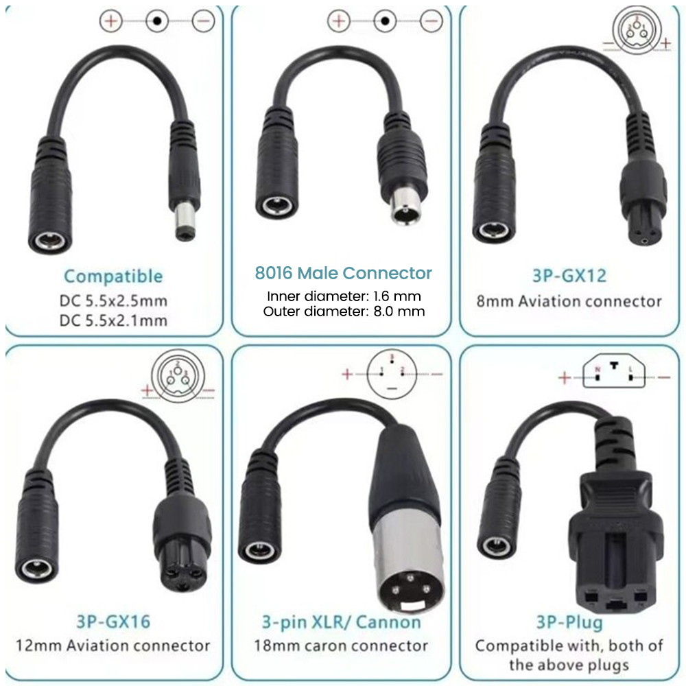 DC5.5MM zu M12/M16/8016/5525/3 – Electric Scooter Charger Bewertung und Preis