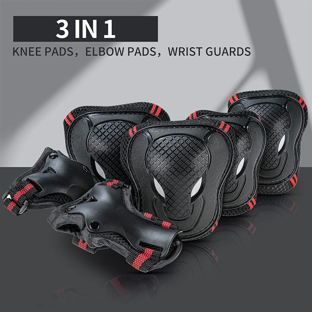 BraceTop 6 Teile/satz Knieschü – Scooter Helmet Set Bewertung und Preis