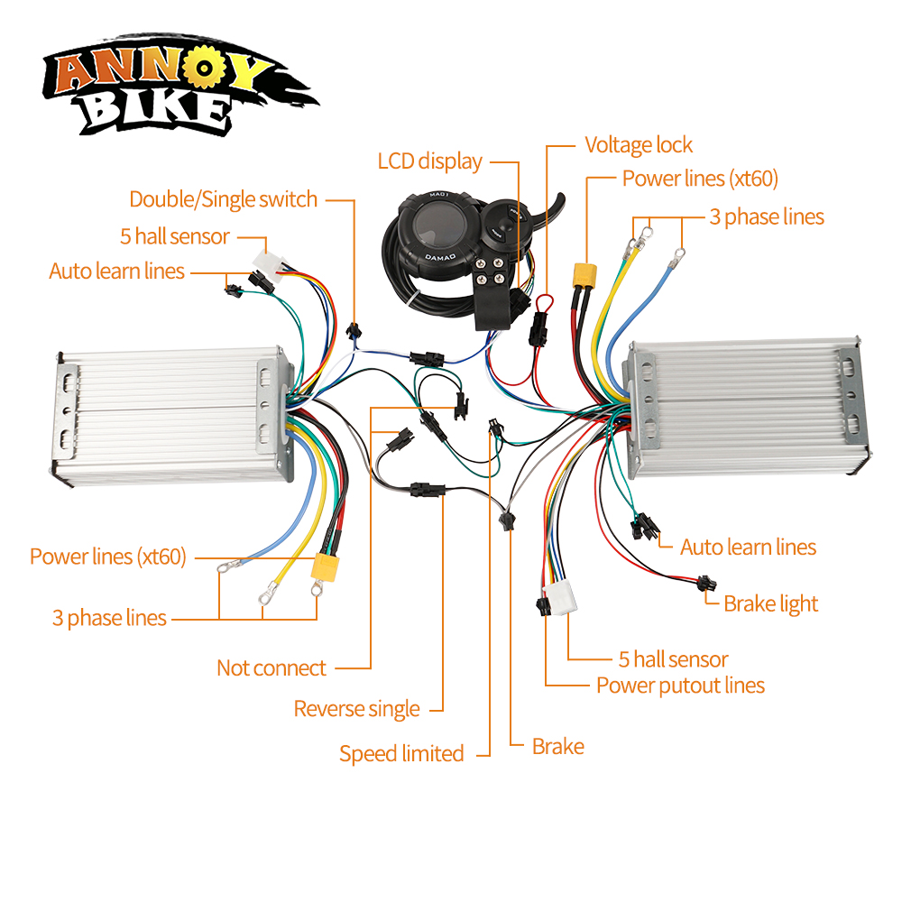 48V 60V 72V Daul-Antriebs steu – 72V 45A Dual Controller Bewertung und Preis